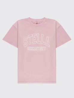 T-shirt in cotone con logo Stella McCartney Kids