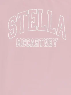 T-shirt in cotone con logo Stella McCartney Kids