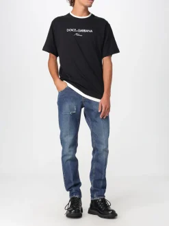 T-shirt in cotone con logo Dolce & Gabbana