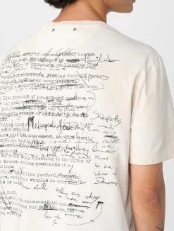 T-shirt in cotone con logo Golden Goose