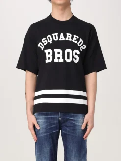 T-shirt in cotone con logo bros Dsquared2