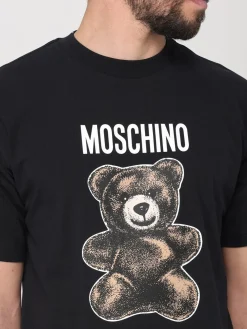 T-shirt in cotone con logo teddy Moschino Couture