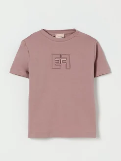 T-shirt in cotone con logo Elisabetta Franchi La Mia Bambina