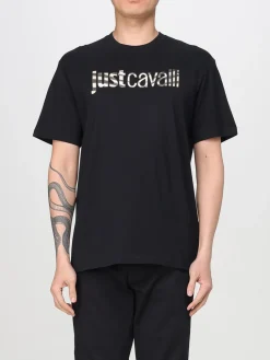 T-shirt in cotone con logo Just Cavalli