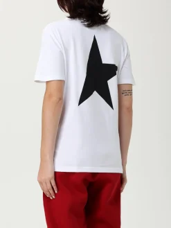 T-shirt in cotone con logo Golden Goose