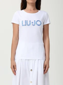 T-shirt in cotone con logo Liu Jo