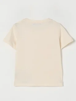 T-shirt in cotone con logo ricamato Balmain