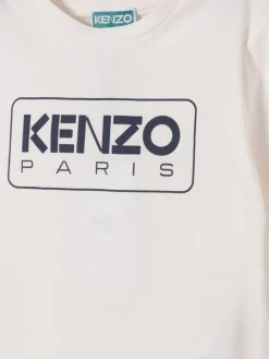 T-shirt in cotone con logo Kenzo Kids