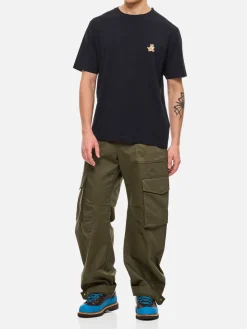 T-shirt in cotone con logo Maison Kitsuné