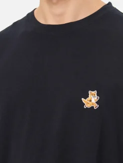 T-shirt in cotone con logo Maison Kitsuné