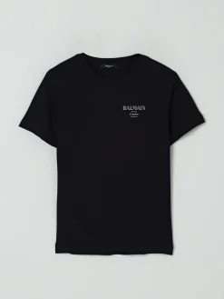 T-shirt in cotone con logo Balmain