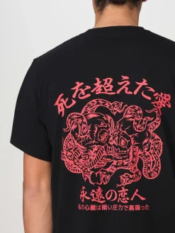 T-shirt in cotone con logo e stampa grafica Edwin