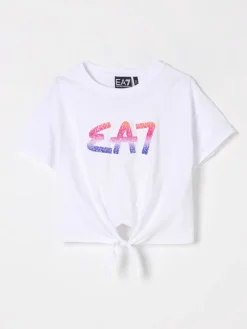 T-shirt in cotone con logo EA7