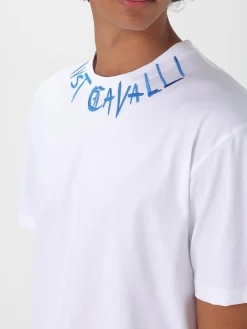 T-shirt in cotone con logo Just Cavalli