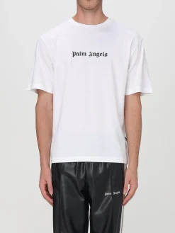 T-shirt in cotone con logo Palm Angels