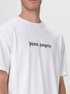 T-shirt in cotone con logo Palm Angels
