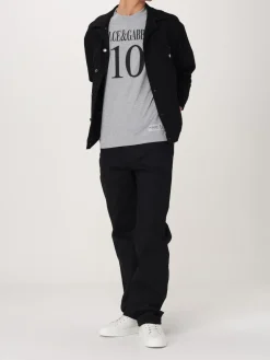 T-shirt in cotone con logo 10 Dolce & Gabbana