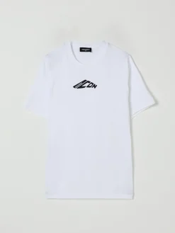 T-shirt in cotone con logo Icon DsQuared2