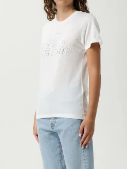 T-shirt in cotone con logo Golden Goose in jersey