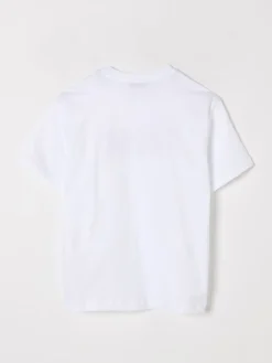 T-shirt in cotone con logo multicolor MSGM Kids