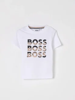 T-shirt in cotone con logo Boss