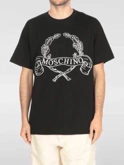 T-shirt in cotone con logo Moschino Couture