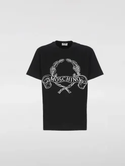 T-shirt in cotone con logo Moschino Couture
