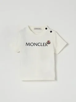 T-shirt in cotone con logo stampato Moncler
