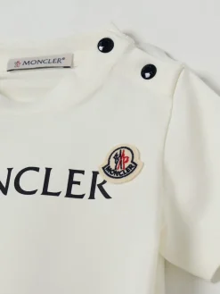 T-shirt in cotone con logo stampato Moncler