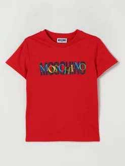 T-shirt in cotone con logo Moschino