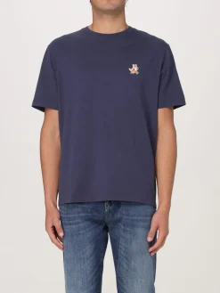 T-shirt in cotone con logo Maison Kitsuné