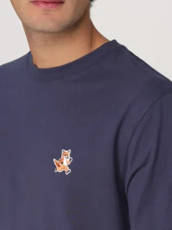 T-shirt in cotone con logo Maison Kitsuné