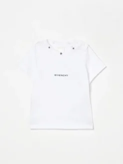 T-shirt in cotone con logo ricamato Givenchy