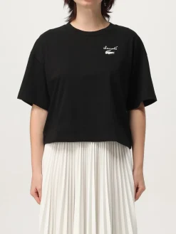 T-shirt in cotone con logo Lacoste