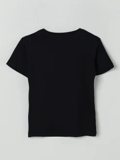 T-shirt in cotone con logo ricamato Balmain