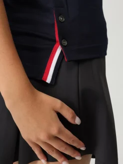 T-shirt in cotone con logo Thom Browne