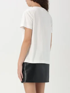 T-shirt in cotone con logo Love Birds Pinko