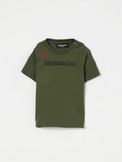T-shirt in cotone con logo Dsquared2