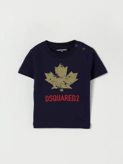 T-shirt in cotone con logo DsQuared2