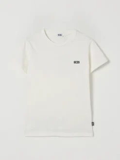 T-shirt in cotone con maxi logo GCDS Junior