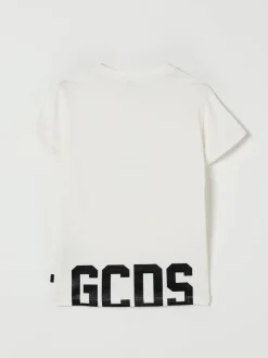 T-shirt in cotone con maxi logo GCDS Junior