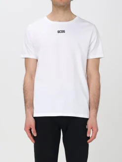 T-shirt in cotone con mini logo GCDS