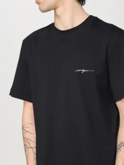 T-shirt in cotone con mini logo MSGM