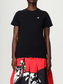 T-shirt in cotone con mini logo Moschino Couture