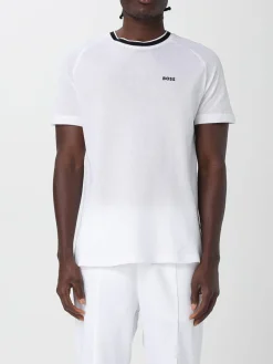 T-shirt in cotone con mini logo Boss