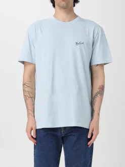 T-shirt in cotone con mini logo Woolrich