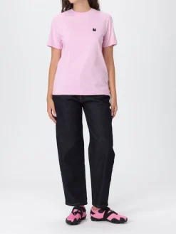 T-shirt in cotone con mini logo MSGM