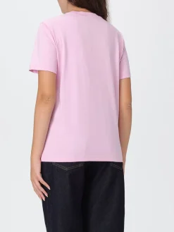 T-shirt in cotone con mini logo MSGM