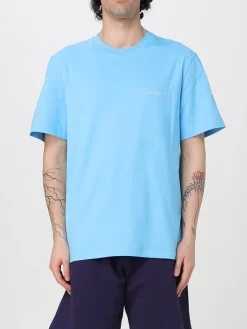 T-shirt in cotone con mini logo MSGM