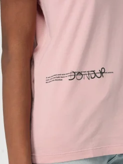 T-shirt in cotone con mini logo Dondup